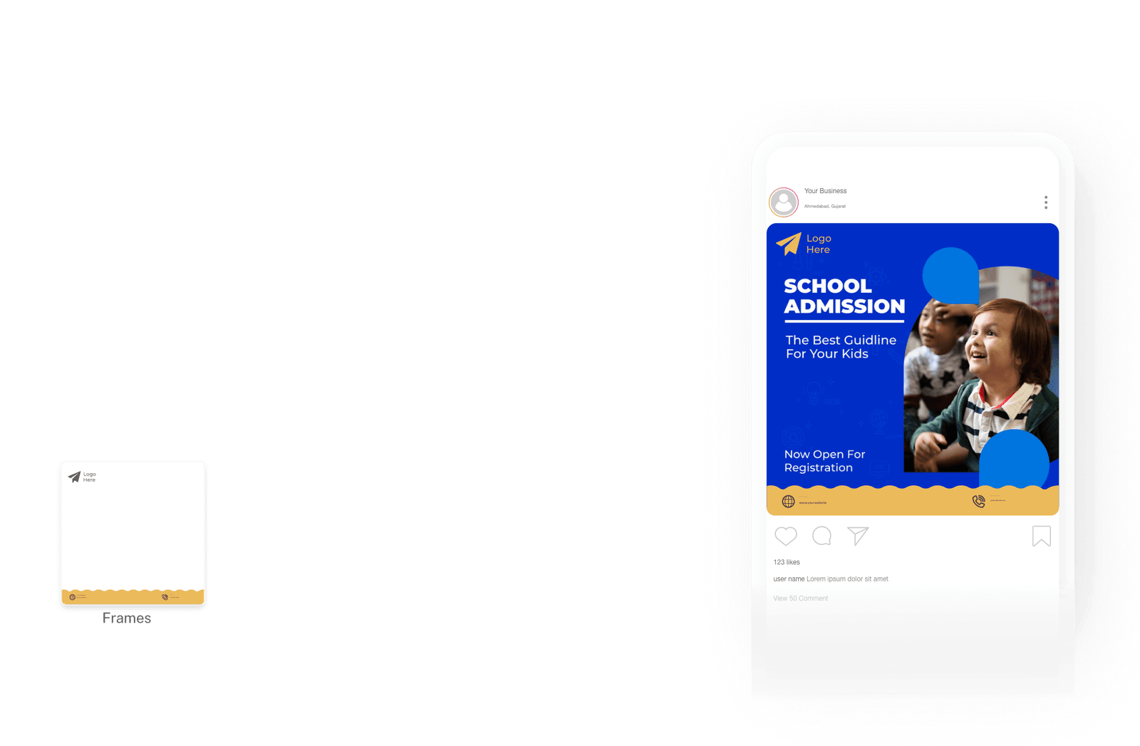 Brandbaba animation showing business frames usage